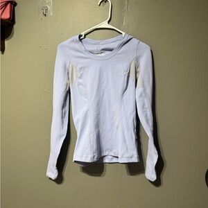 lululemon athletica Soft Blue Long Sleeve Tee